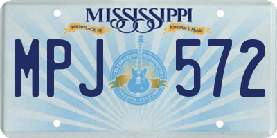 MS license plate MPJ572