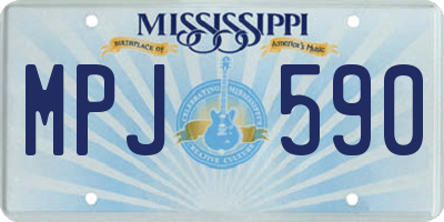 MS license plate MPJ590