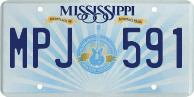 MS license plate MPJ591
