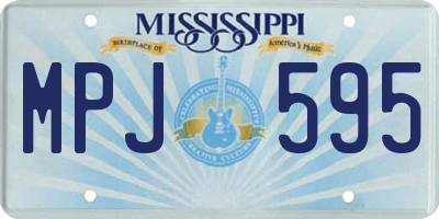 MS license plate MPJ595
