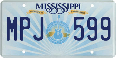 MS license plate MPJ599