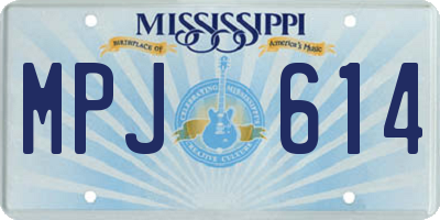 MS license plate MPJ614