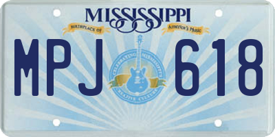 MS license plate MPJ618