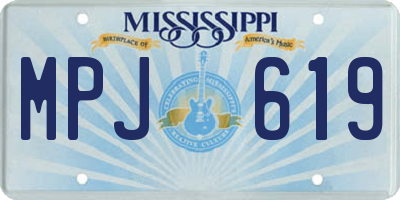 MS license plate MPJ619
