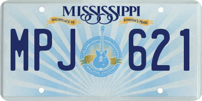MS license plate MPJ621