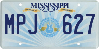 MS license plate MPJ627