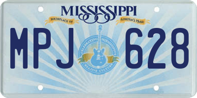 MS license plate MPJ628