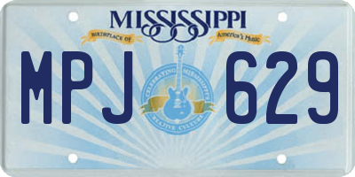 MS license plate MPJ629