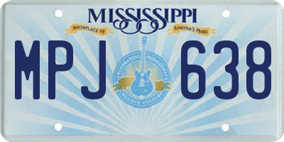 MS license plate MPJ638
