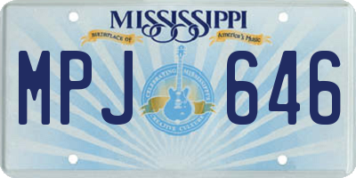 MS license plate MPJ646