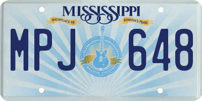 MS license plate MPJ648