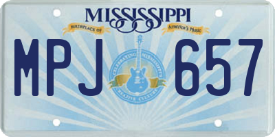 MS license plate MPJ657