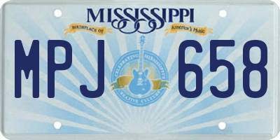 MS license plate MPJ658