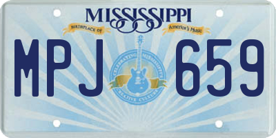 MS license plate MPJ659
