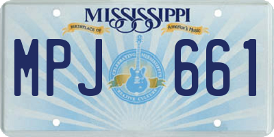 MS license plate MPJ661