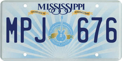 MS license plate MPJ676