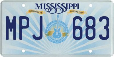 MS license plate MPJ683