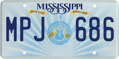MS license plate MPJ686