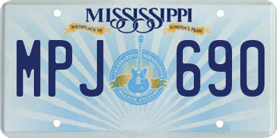 MS license plate MPJ690