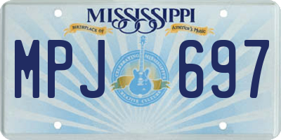 MS license plate MPJ697