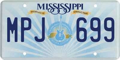 MS license plate MPJ699