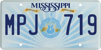 MS license plate MPJ719
