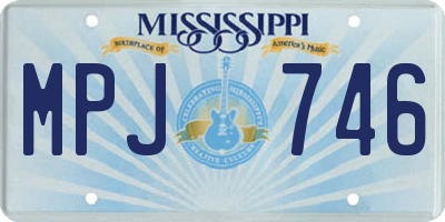 MS license plate MPJ746