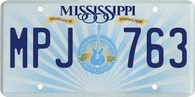MS license plate MPJ763