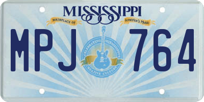 MS license plate MPJ764