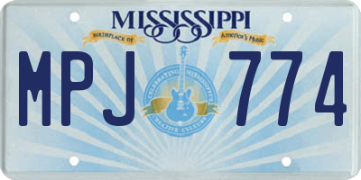 MS license plate MPJ774