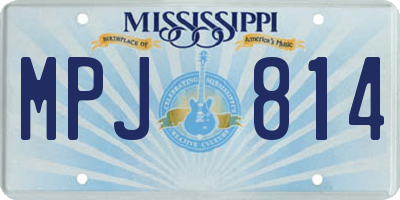 MS license plate MPJ814