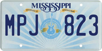 MS license plate MPJ823