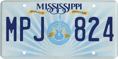 MS license plate MPJ824