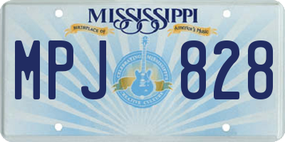 MS license plate MPJ828