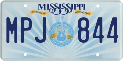 MS license plate MPJ844