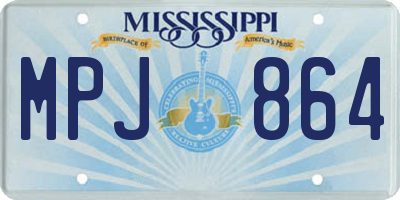 MS license plate MPJ864