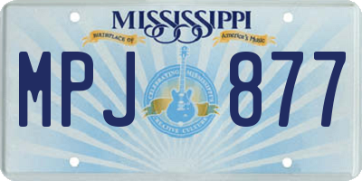 MS license plate MPJ877