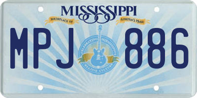MS license plate MPJ886