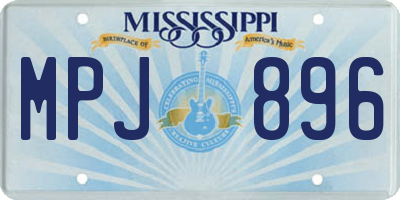 MS license plate MPJ896