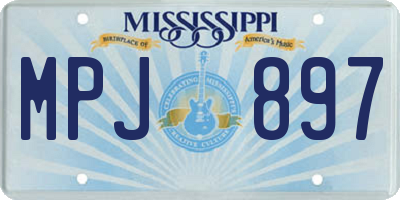 MS license plate MPJ897