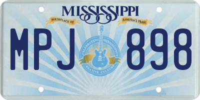 MS license plate MPJ898