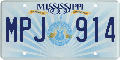 MS license plate MPJ914