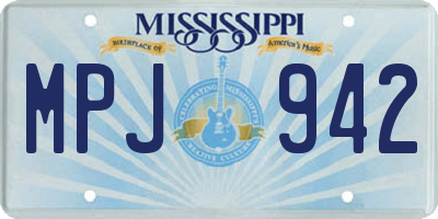MS license plate MPJ942