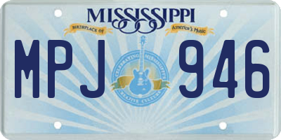 MS license plate MPJ946