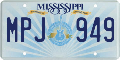 MS license plate MPJ949