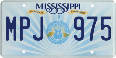 MS license plate MPJ975