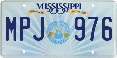MS license plate MPJ976