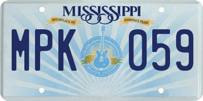MS license plate MPK059