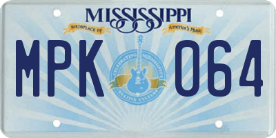 MS license plate MPK064