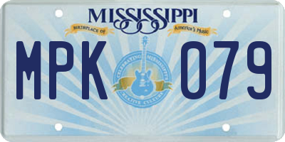 MS license plate MPK079